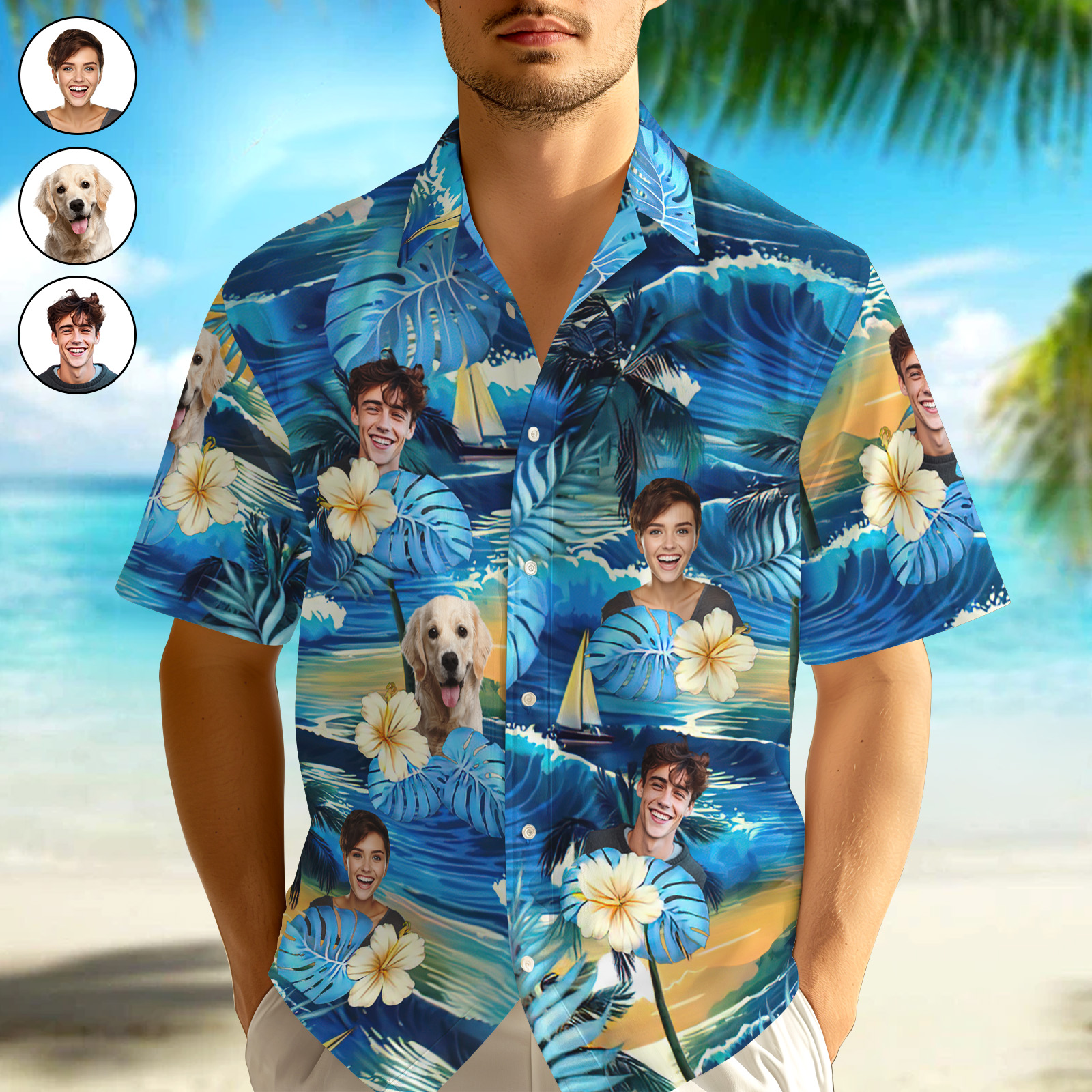 Custom Photo Summertime Is Calling Me - Dog & Cat Personalized Custom Unisex Tropical Hawaiian Aloha Shirt Gift For Pet Lovers