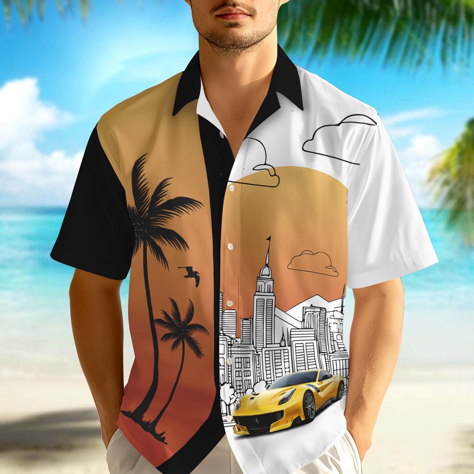 Car Lovers - Muscle Cars For Men, Husband - Personalized Photo Hawaiian Shirt - MyFaceTshirt