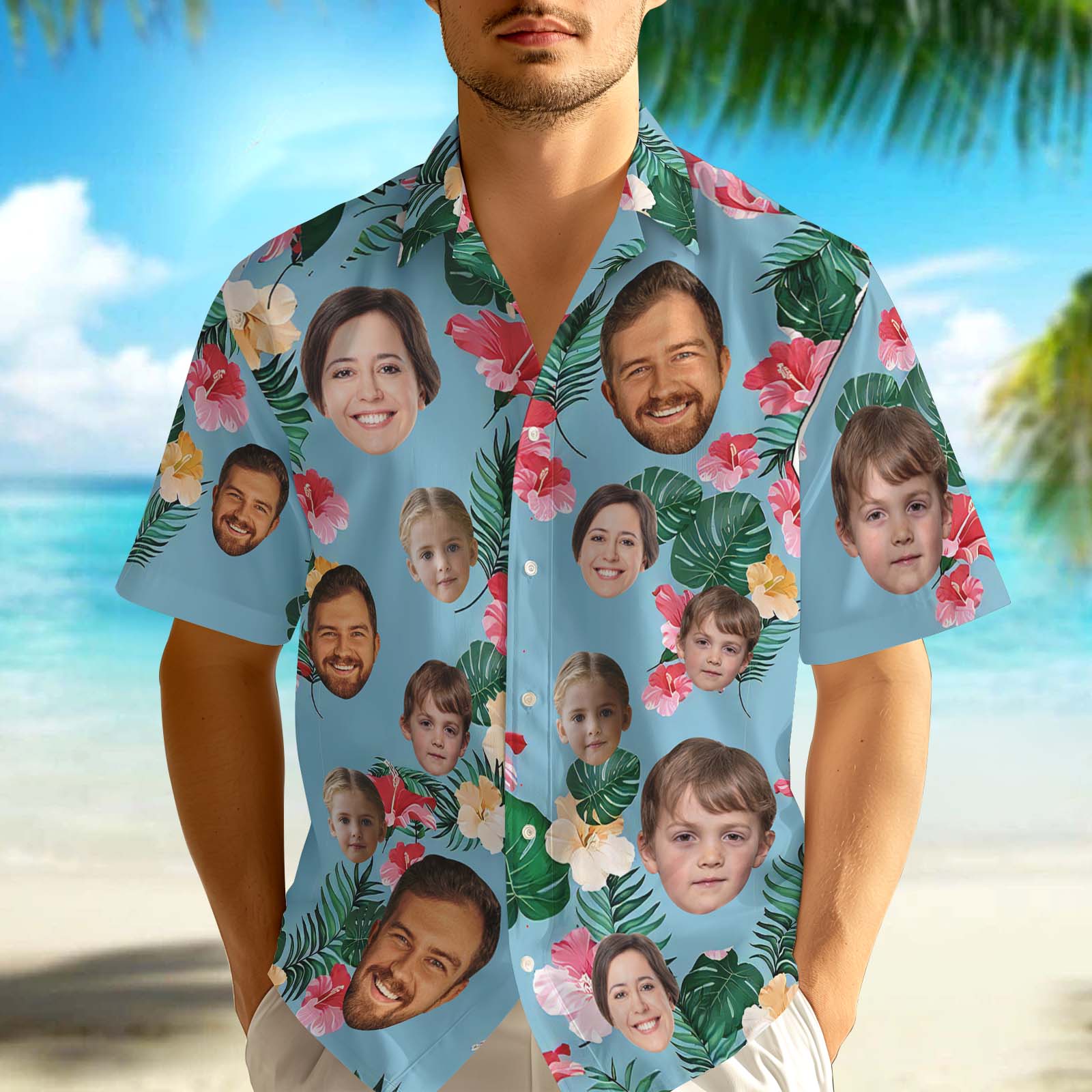 Custom Photo Funny Kids - Personalized Hawaiian Shirt - MyFaceTshirt