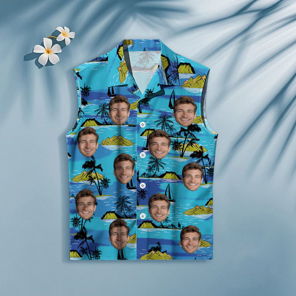 Custom Hawaiian Shirts With Face Colorful Flamingo Aloha Beach Shirt -