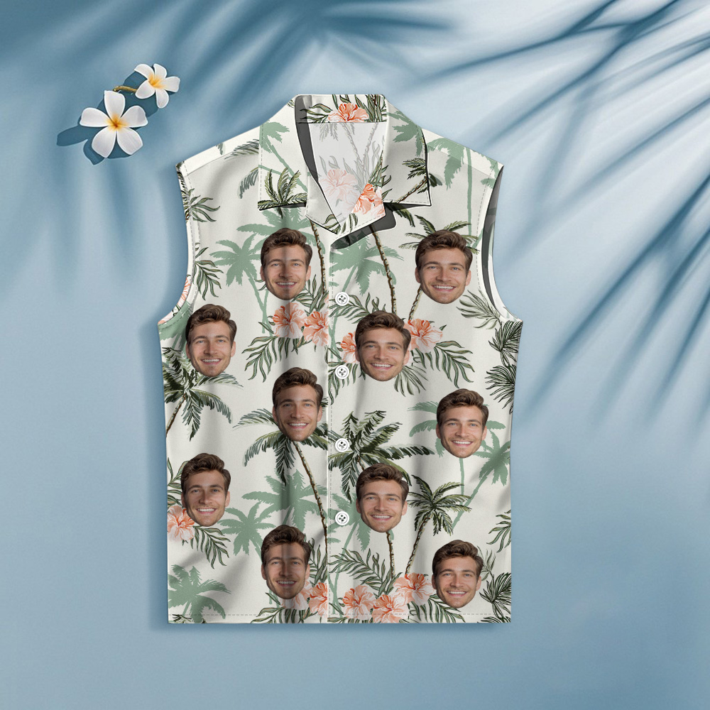 Custom Hawaiian Shirts With Face Colorful Flamingo Aloha Beach Shirt -