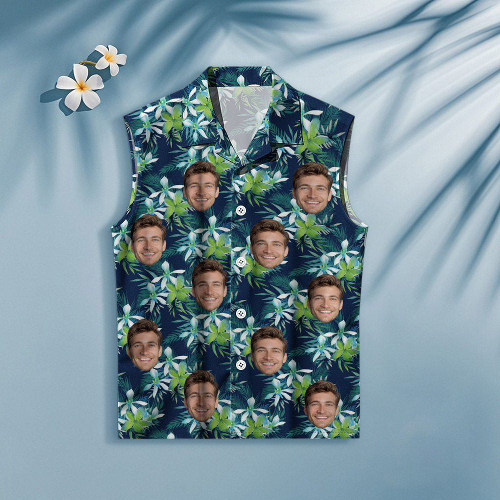 Custom Hawaiian Shirts With Face Colorful Flamingo Aloha Beach Shirt -