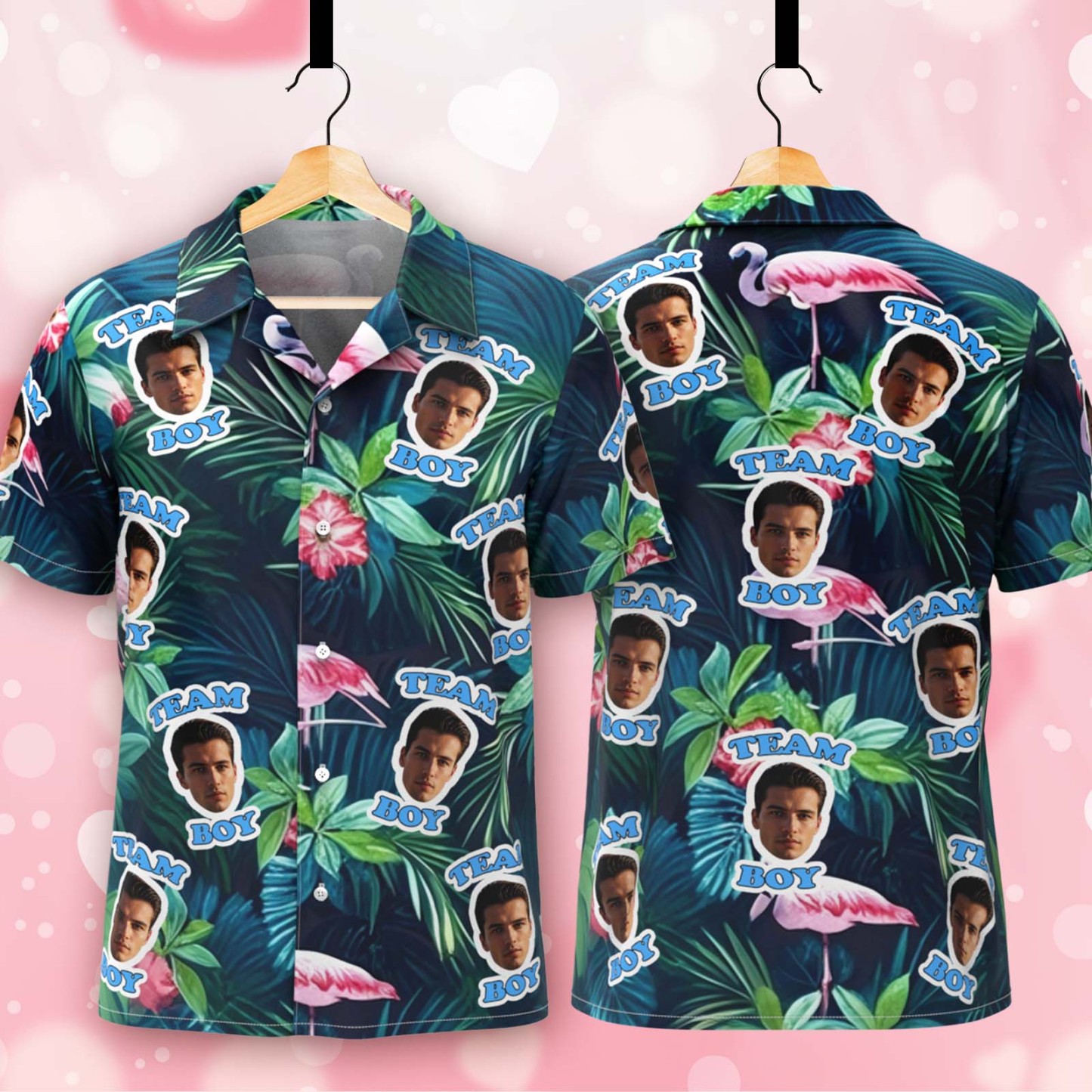 Camicia Hawaiana Personalizzata Con Foto, Camicia Hawaiana Personalizzata Con Foto Di Cane E Gatto, Regalo Per Papà - 