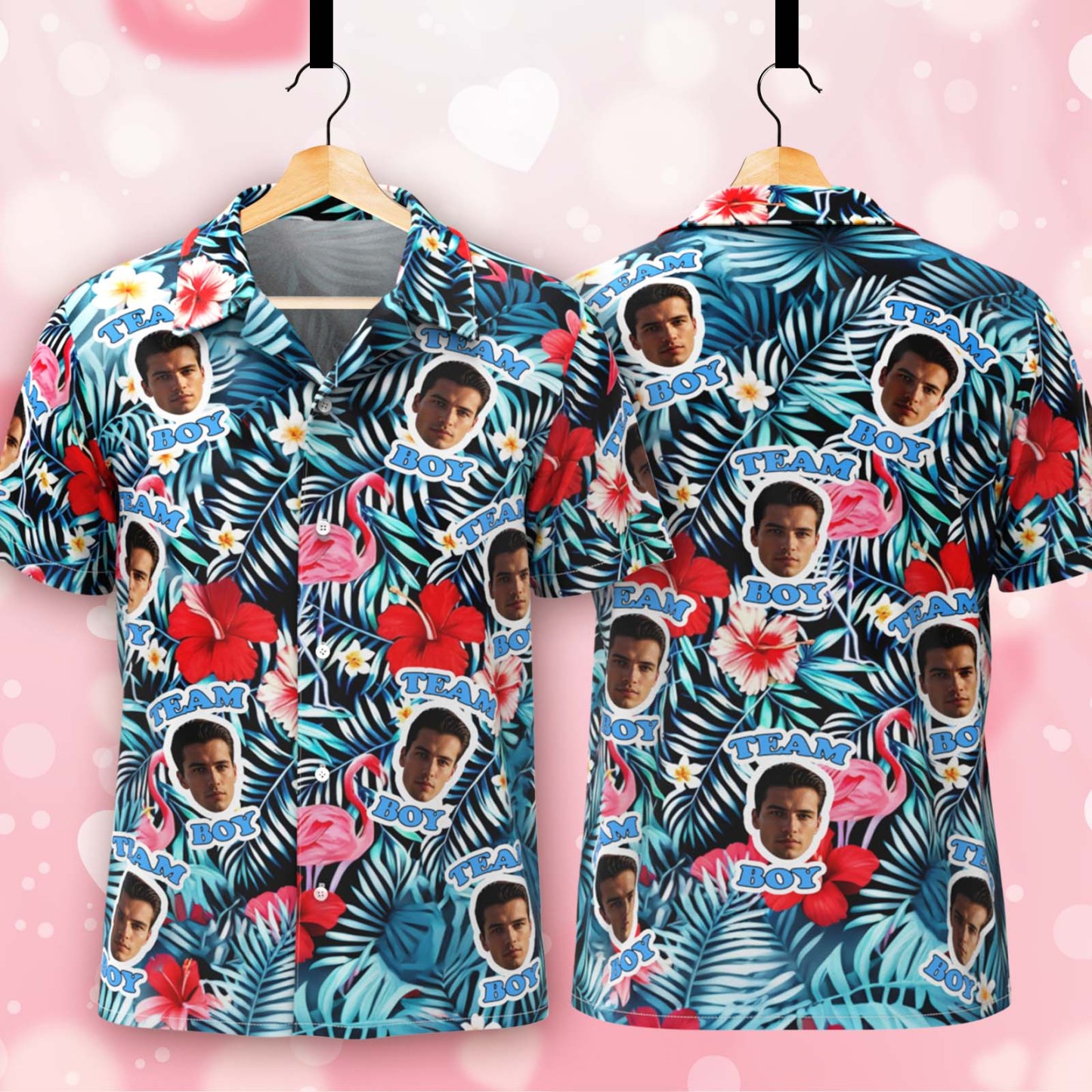 Camicia Hawaiana Personalizzata Con Foto, Camicia Hawaiana Personalizzata Con Foto Di Cane E Gatto, Regalo Per Papà - 