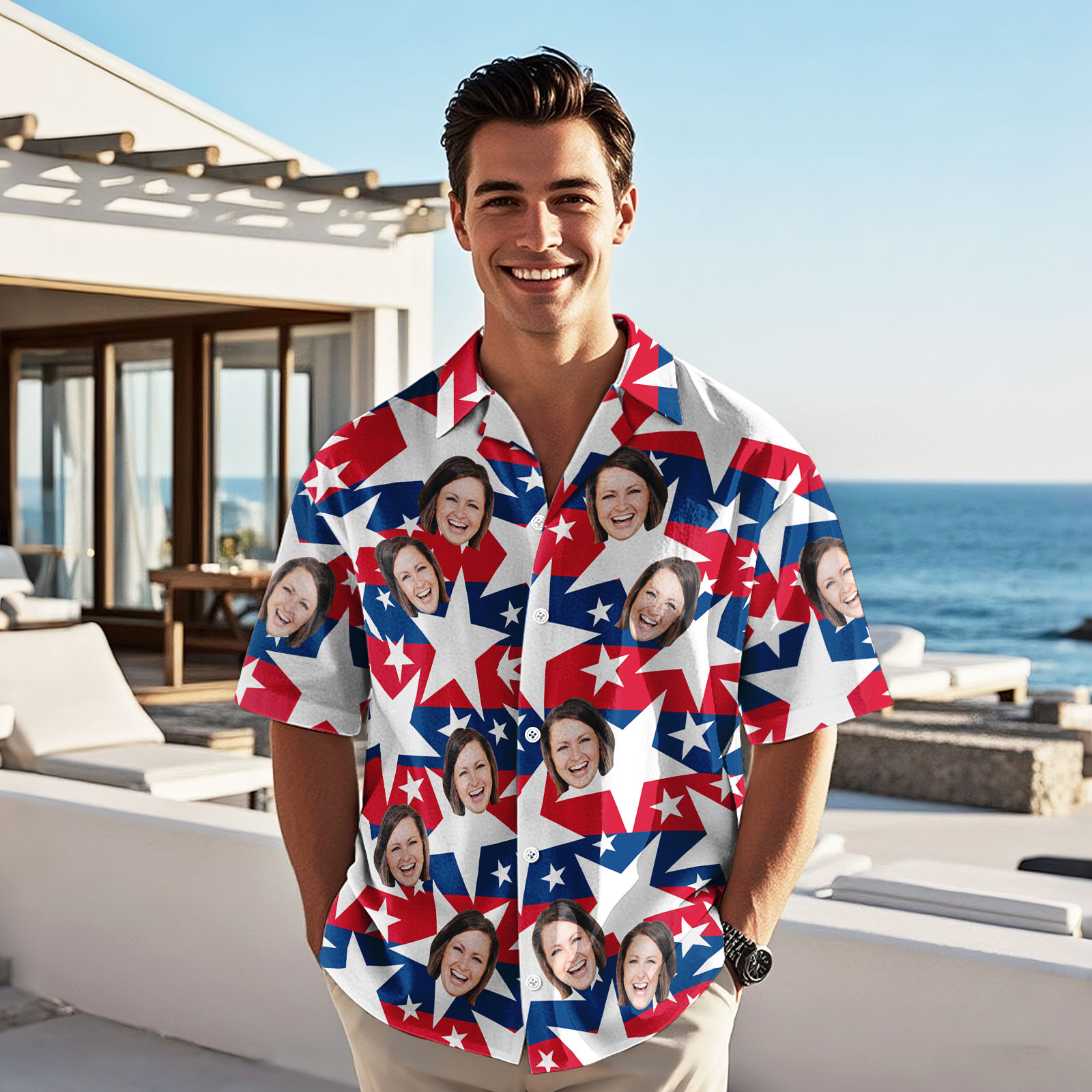 Custom 4th of July Hawaiian Shirt Personalized Fun & Patriotic America Flag shirt