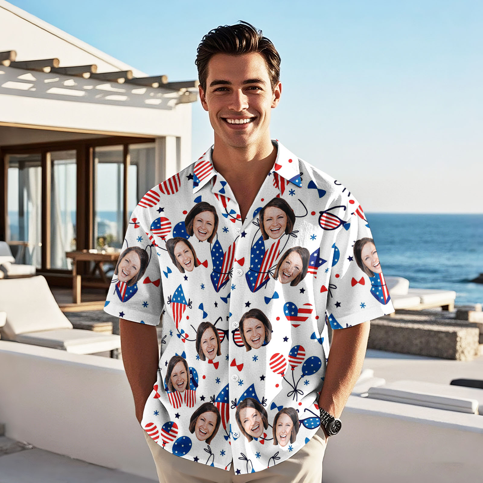 Custom 4th of July Hawaiian Shirt Personalized Fun & Patriotic America Flag shirt