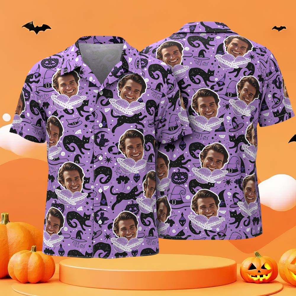 Purple Hawaiian Shirt for Halloween Funny, Unique, and Customizable Hawaiian Shirt