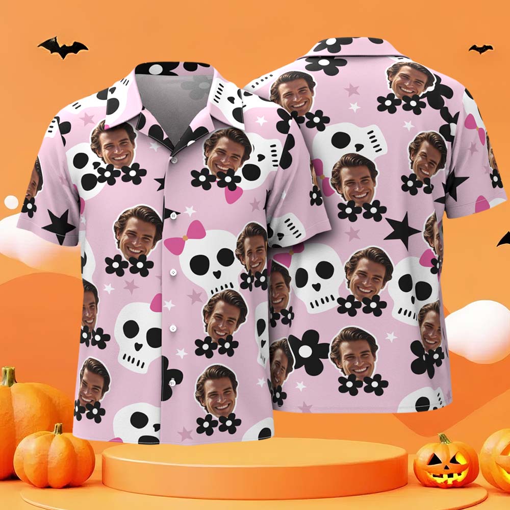 Pink Hawaiian Shirt  Fun Halloween Hawaiian Shirt  Gift For Him