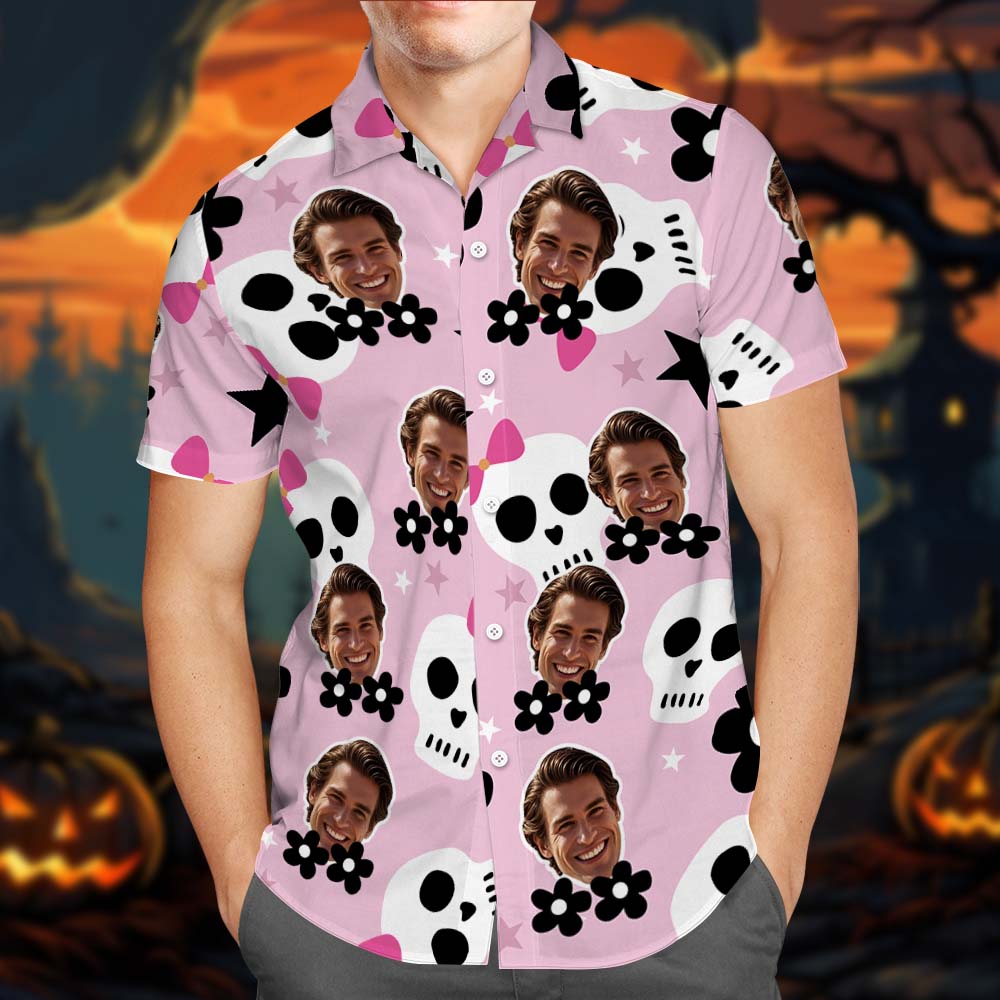 Pink Hawaiian Shirt  Fun Halloween Hawaiian Shirt  Gift For Him