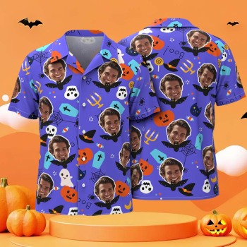 Hawaiian Shirts Near Me Men Fun Halloween Hawaiian Shirt for Men Gift For Him