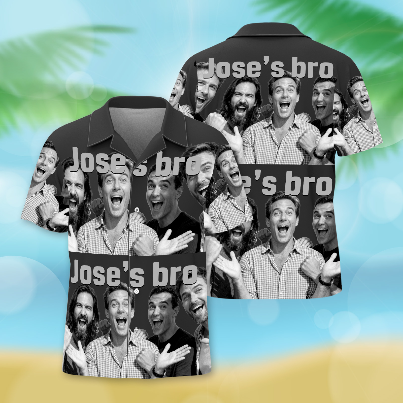 Custom Men's Button Down Shirt Hawaiian Shirt Comfy Print Short Sleeve Christmas Gift For Him