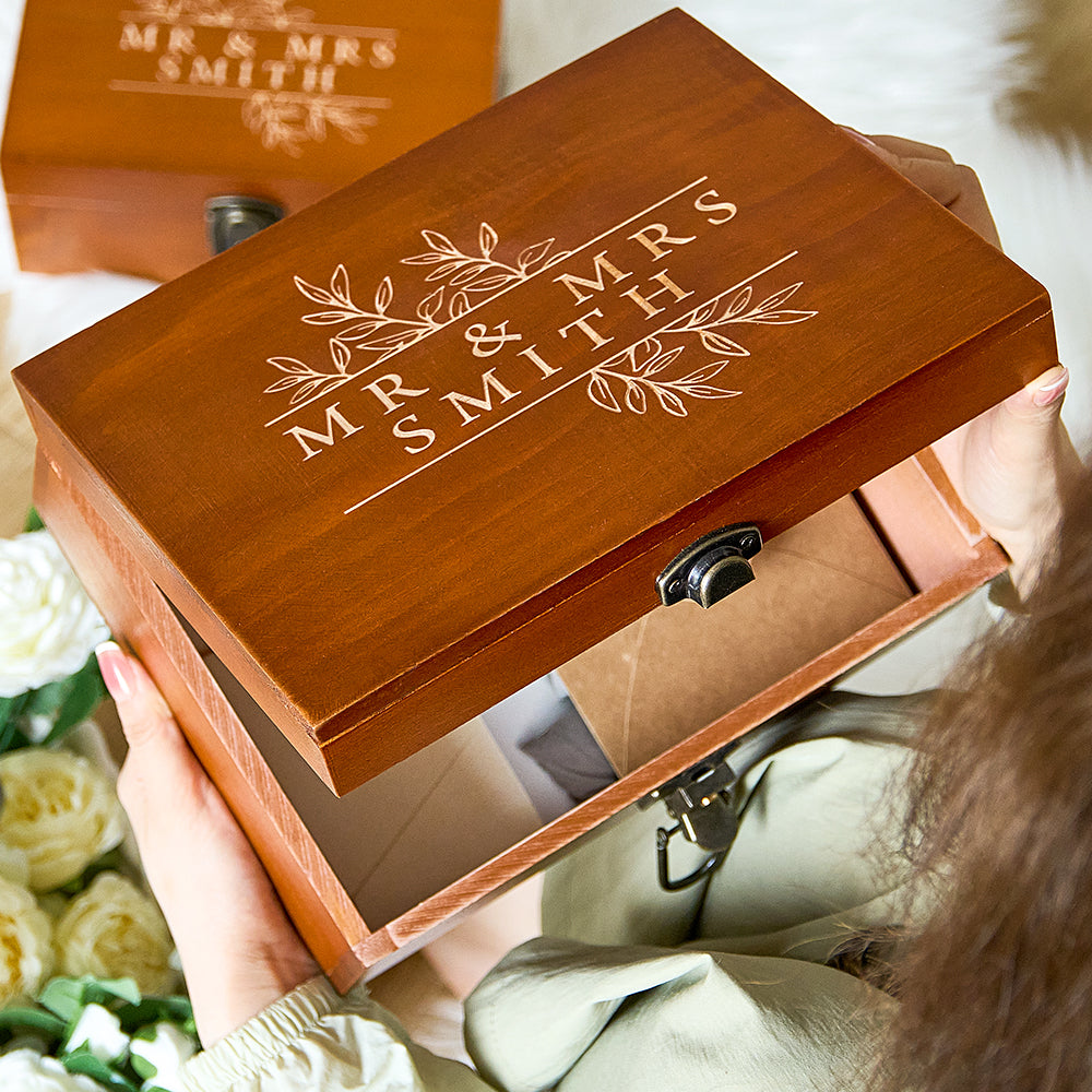 Personalized Wooden Keepsake Box Wedding Card Wood Box