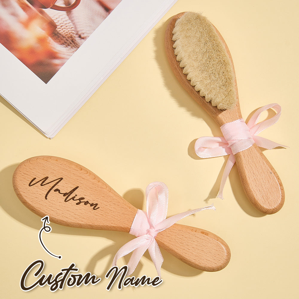 Personalized Baby Hairbrush Custom Comb Baby Shower Gifts - MyFaceTshirt