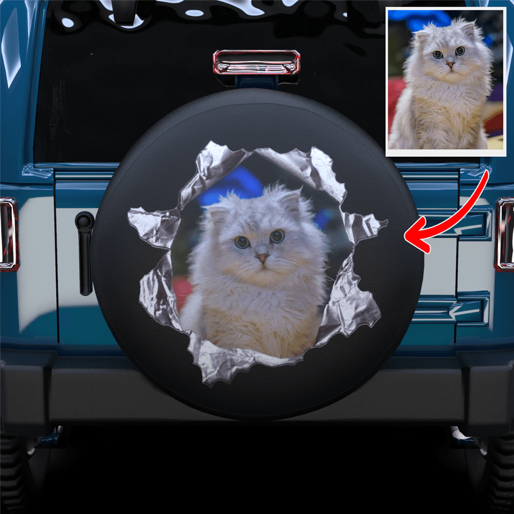Custom Tearing Through Spare Tire Cover For RV - MyFaceTshirt