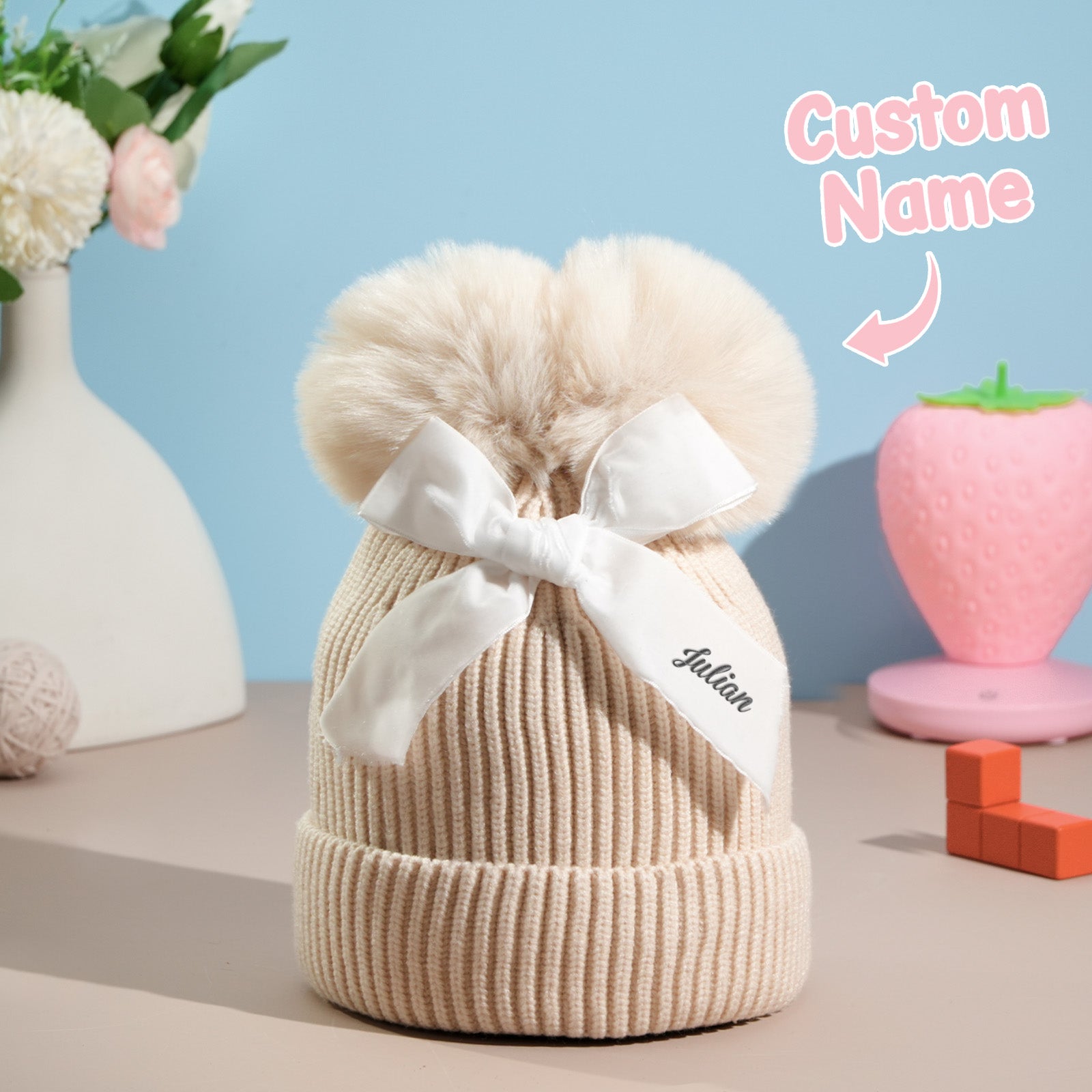 Personalized Kid Pom Pom Hat for Comfort & Unique
