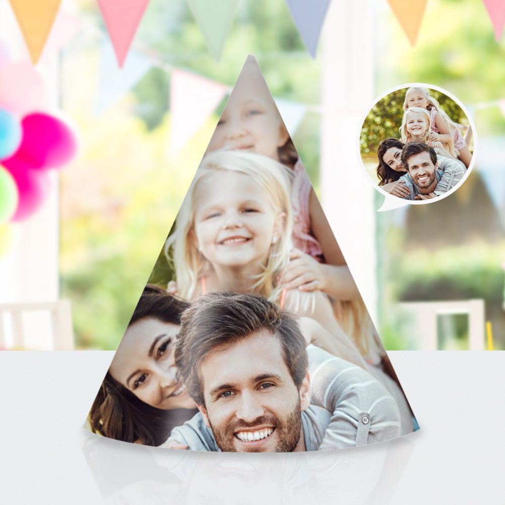 Personalised Photo Party Hats Birthday Party Hats for Kids Adults Party Decorations - MyFaceTshirt