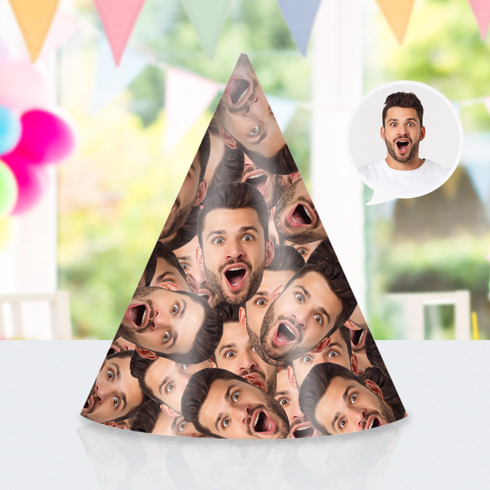 Personalised Face Birthday Party Hats Funny Birthday Hats for Party Decorations Supplies - MyFaceTshirt