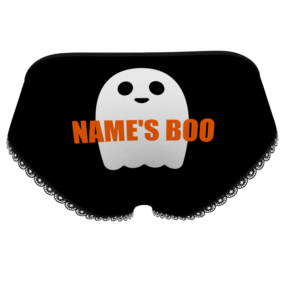 Halloween Women's Custom Name On Boo Panties