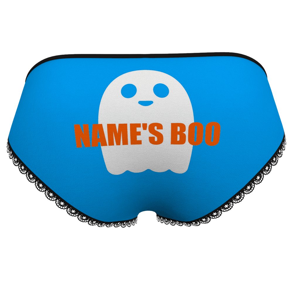 Halloween Women's Custom Name On Boo Panties, Women's Underwear
