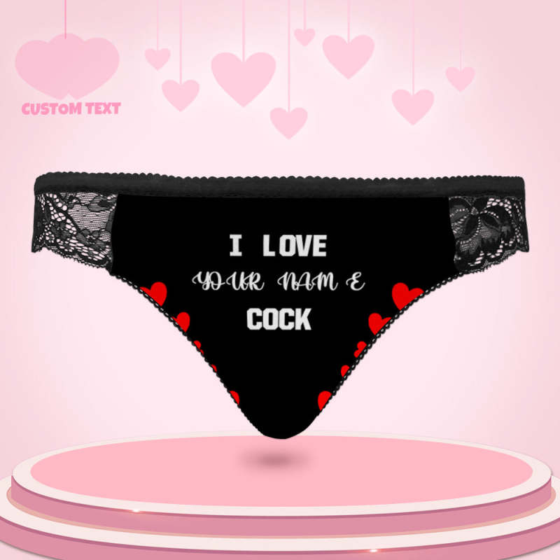 Candy Heart Panties Custom Personalized With Your Words Sexy