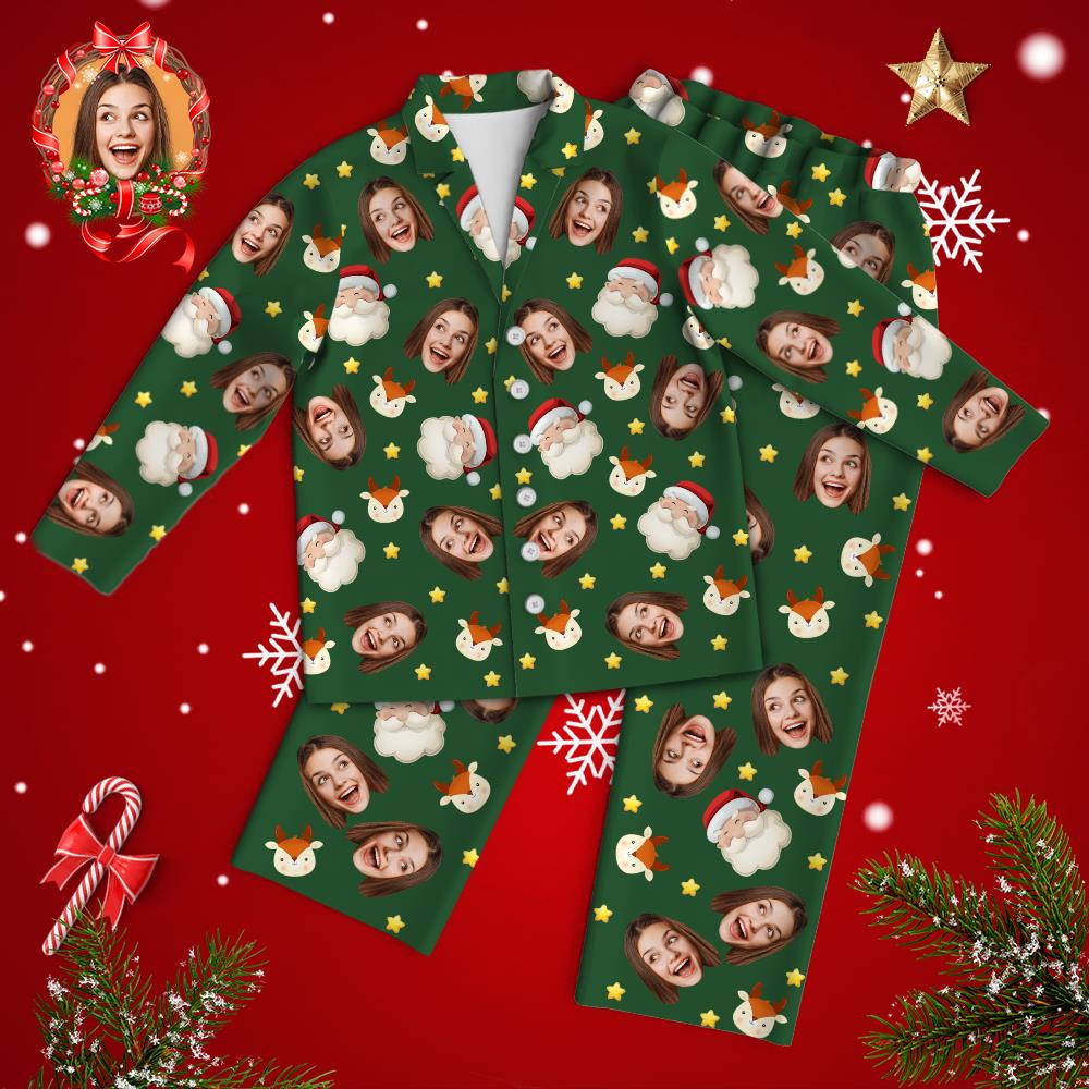 Custom Face Christmas Pajamas Santa Claus Christmas Gifts - MyFaceTshirt