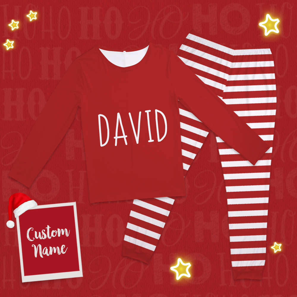 Custom Classic Red And Green Christmas Pajamas Set - MyFaceTshirt