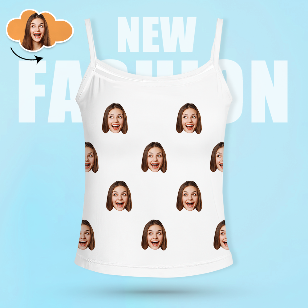Custom Face Camisole Women Tank Top Multiple Color Options - MyFaceTshirt