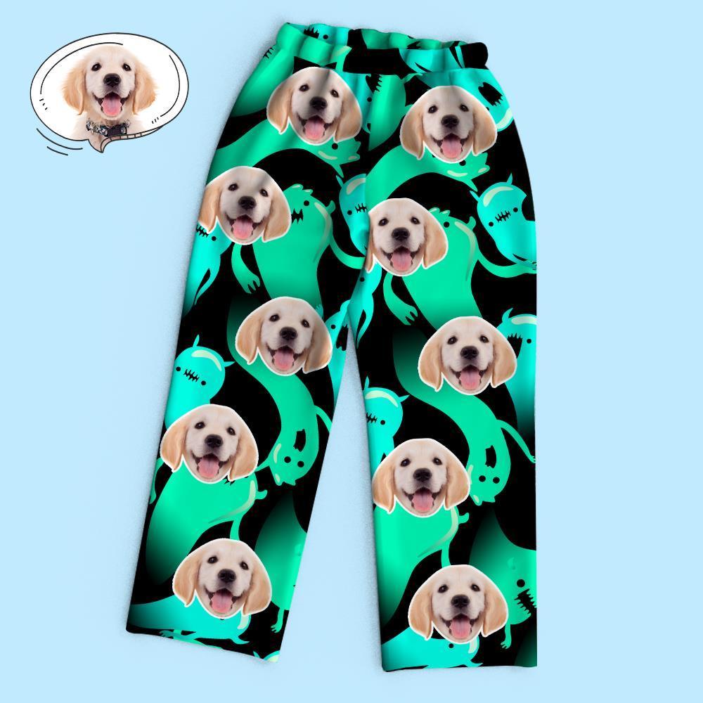 Custom Face Halloween Ghost Print Pajamas - MyFaceTshirt