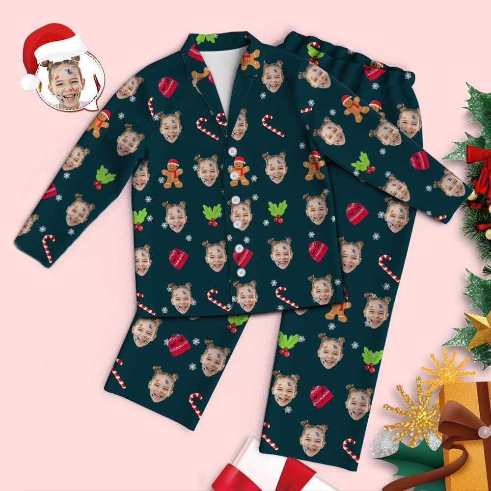 Custom Face Christmas Pajamas Gingerbread Man - MyFaceTshirt