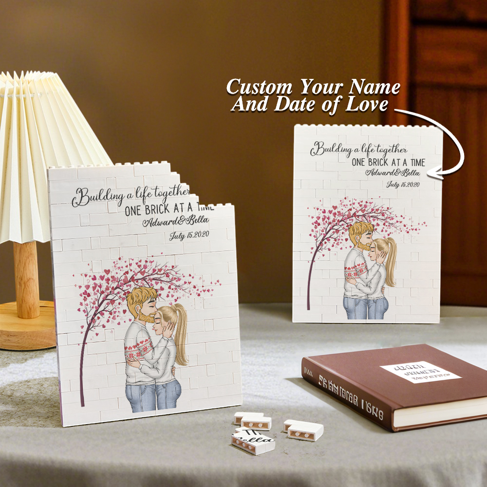 Custom Building A Life Together One Brick At A Time Personalized Building Brick