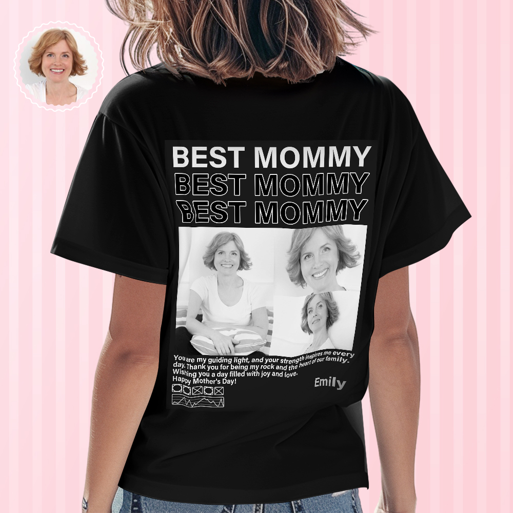 Mother's Day Gift Custom Photo T-shirts Personalized Pictures T-shirt Valentine's Day Gifts for Couples