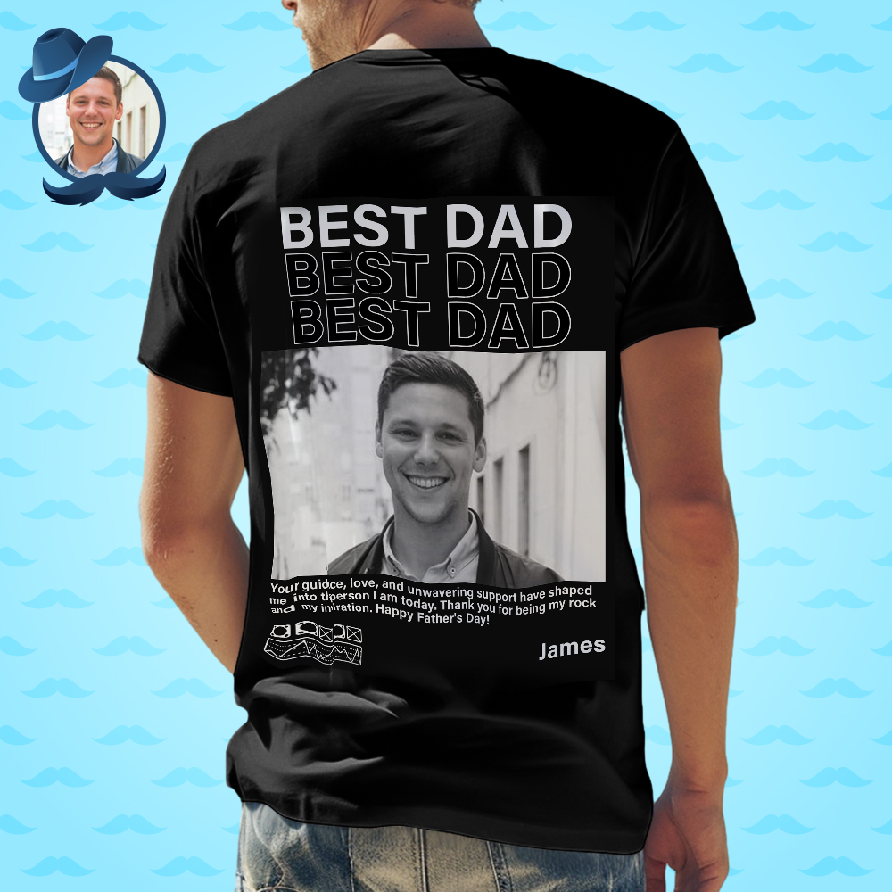 Father's Day Gift Custom Photo T-shirts Personalized Pictures T-shirt Valentine's Day Gifts for Couples