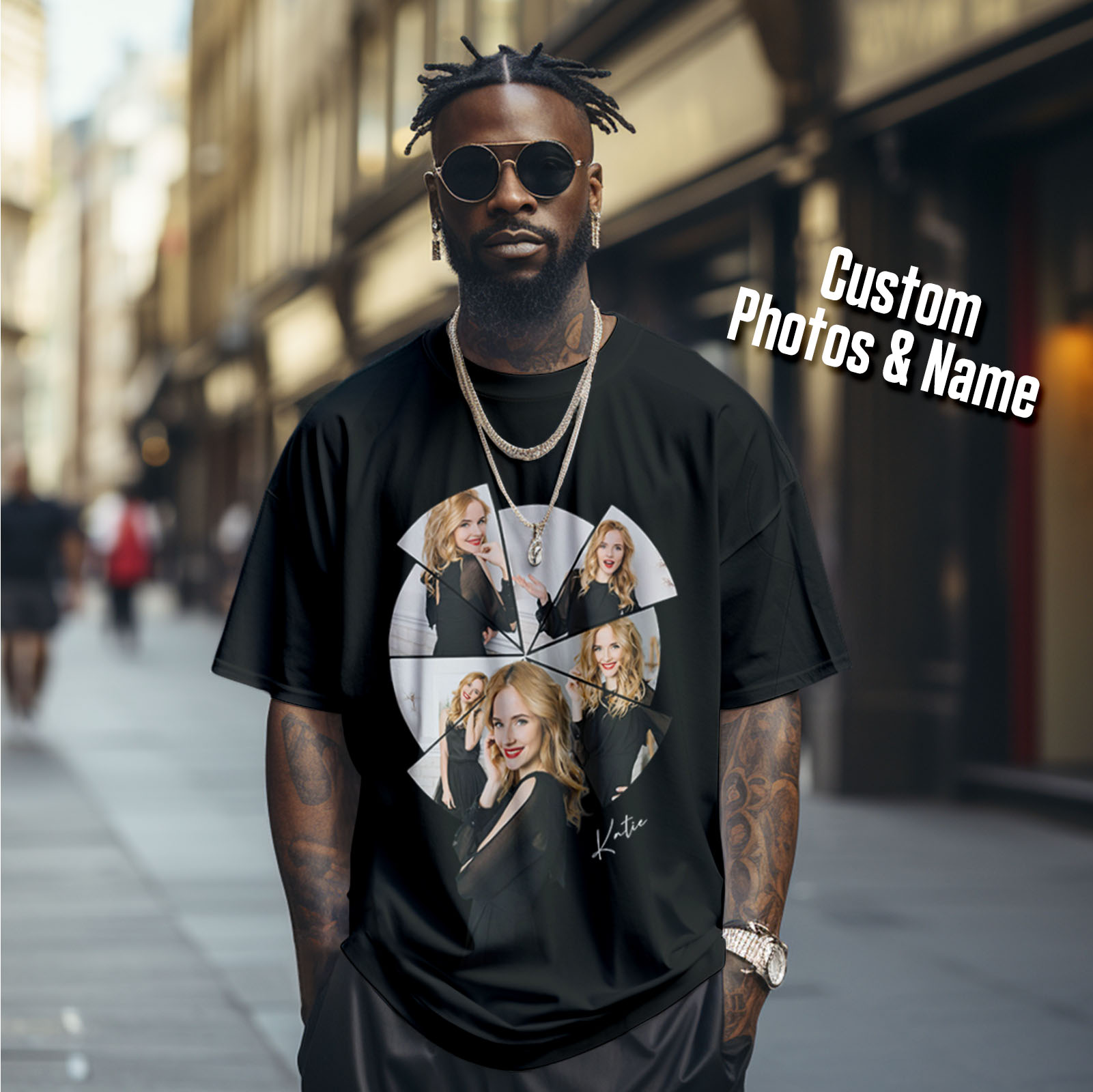 Custom Photo Printing T-shirt Personalized Your Girlfriend Boyfriend Photo T shirt