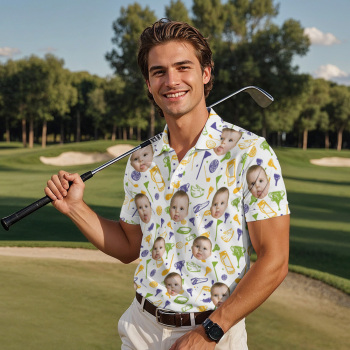 Custom Face Polo Shirt for Golfer,Face on shirt gifts for husband,Personalized Short Sleeve Golf Shirt,Custom Polo for Golfer, Gifts for Mom