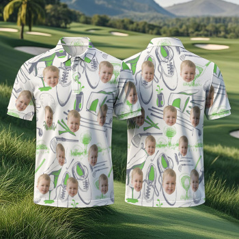 Custom Face Polo Shirt for Golfer,Face on shirt gifts for wife,Personalized Short Sleeve Golf Shirt,Custom Polo for Golfer, Gift for Teacher