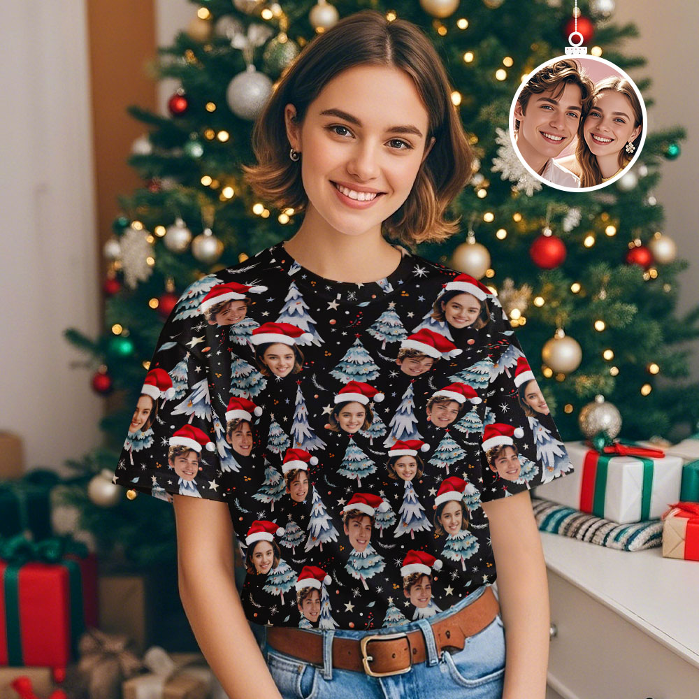 Personalized Ugly Christmas T-Shirts Custom Matching Family Sets Picture with Pet Holiday Shirts