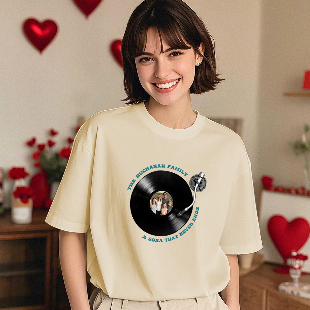 Custom Photo Vintage Vinyl Record A Song That Never Ends