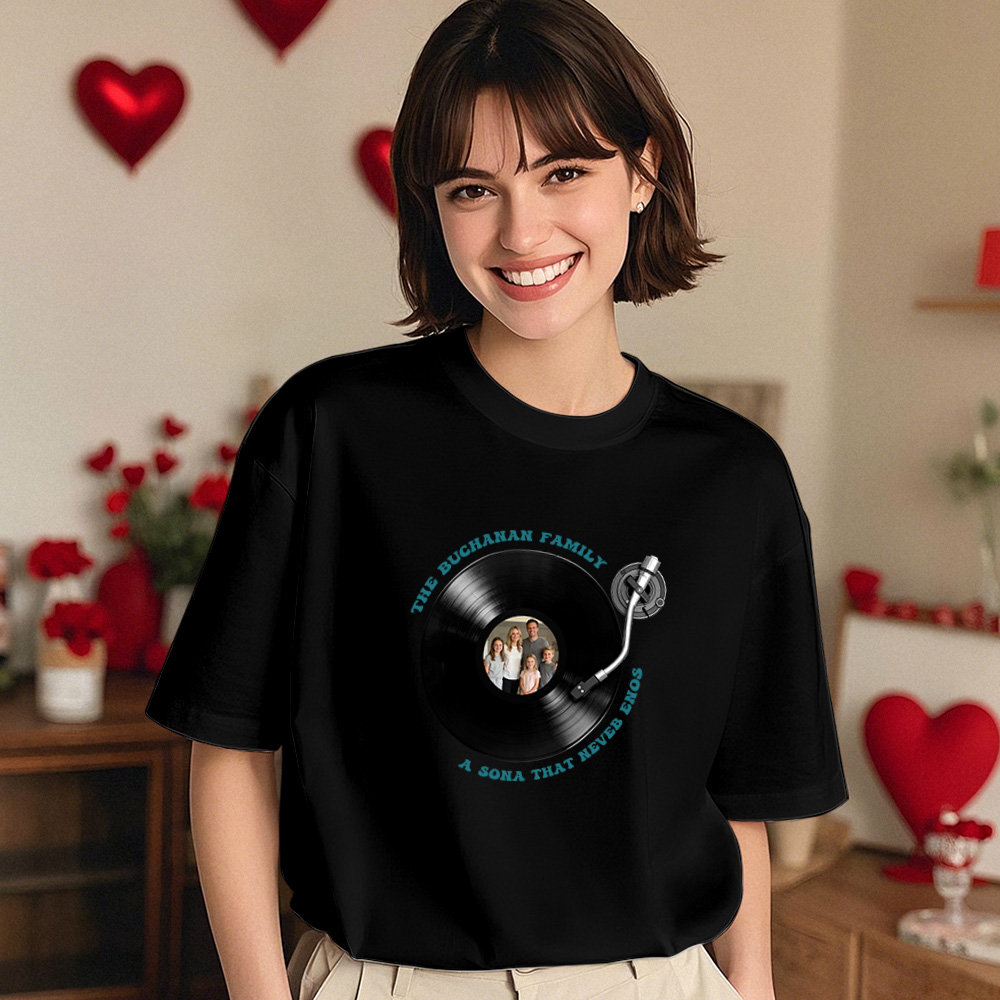 Custom Photo Vintage Vinyl Record A Song That Never Ends