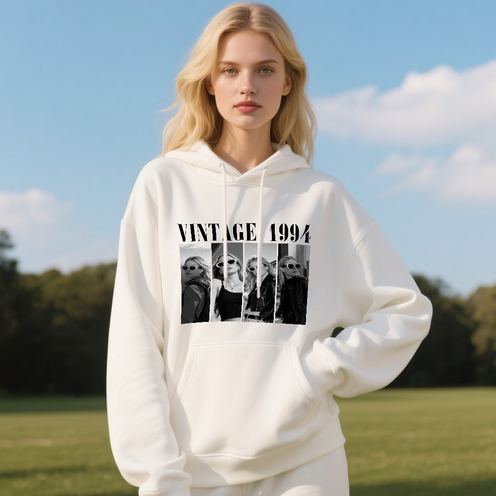 Custom Bestie Photo Pullover Hoodie Personalized Vintage 90s BFF Sweatshirt