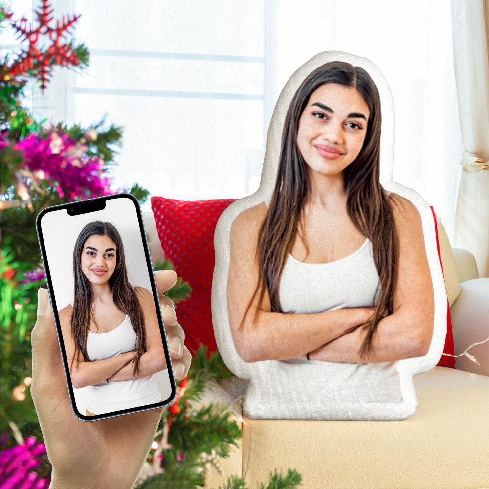Christmas Gifts Custom Face Doll My Face Pillow Photo Portrait Pillow Fun Gifts for Family - MyFaceTshirt
