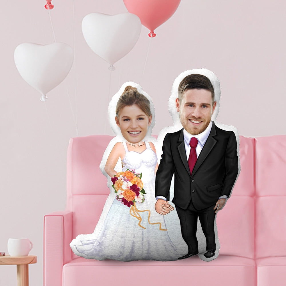 Face Pillow Anniversary Gift Custom Face Pillow Personalized Wedding Dress Pillow Romatic Pillow Gift