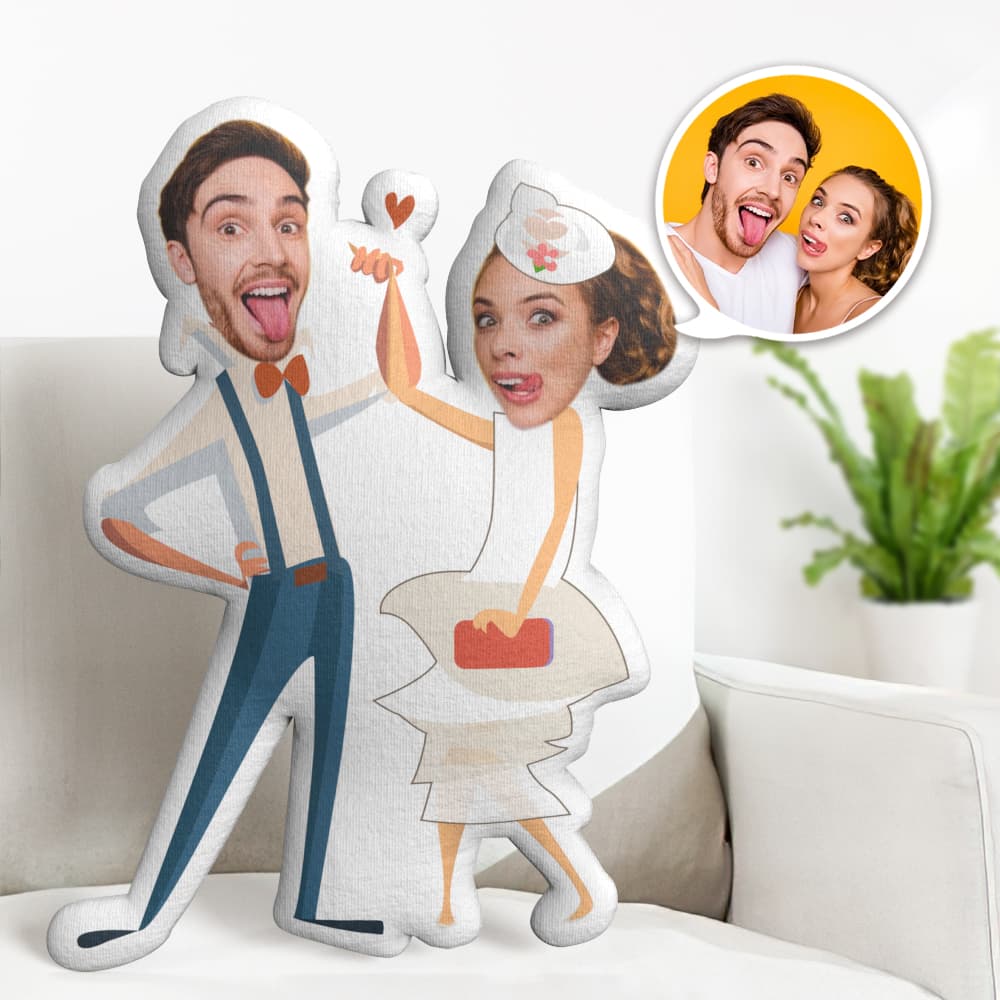 Christmas Gifts Custom MiniMe Pillow Personalized Couple Pillow Unique Photo Pillow Gifts for Lover - Get Photo Blanket