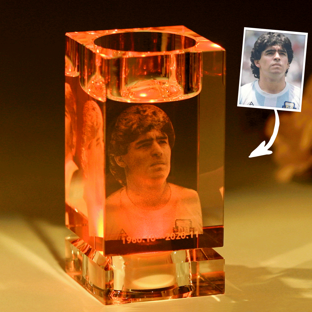 Crystal Candle Holder with LED Base Custom Candles Holder Souvenir for Lost - MyFaceTshirt