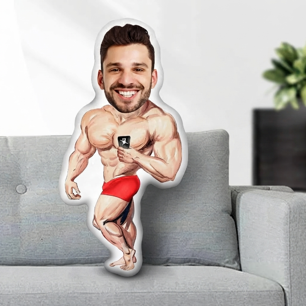 Custom Pillow Face Body Pillow Body Builder Boy Side Personalized Photo Pillow Gift Pillow Toy Throw Pillow MiniMe Pillow Dolls and Toys