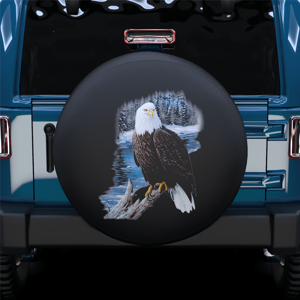 White Head Eagel Spare Tire Cover For RV - MyFaceTshirt