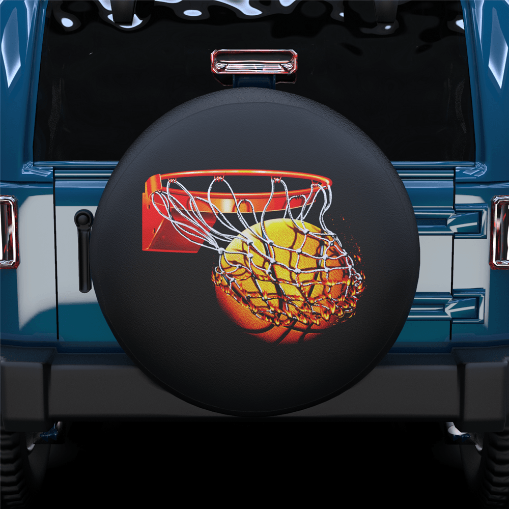 Hot Blood Basketball Frame Spare Tire Cover For SUV - MyFaceTshirt
