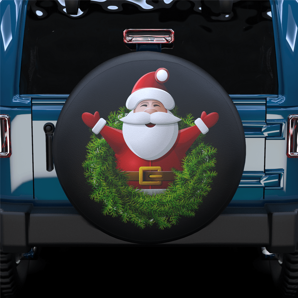 Santa Claus & Wreath Spare Tire Cover For RV - MyFaceTshirt