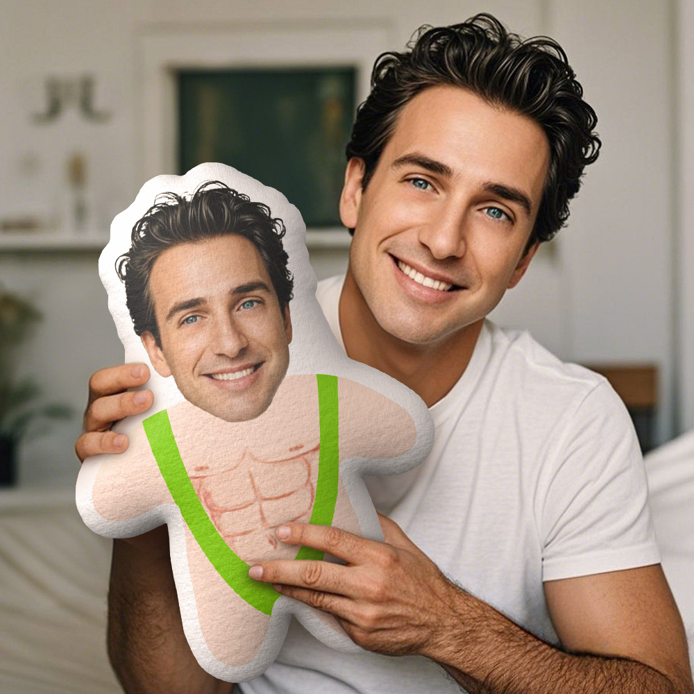 Pillow Face Mankini Minime Throw Pillow Custom Face Gifts Personalized Photo Minime Pillow