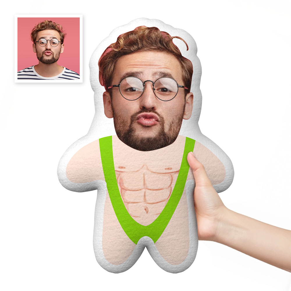 Custom Body Pillows Face Mankini Minime Throw Pillow Custom Face Gifts Personalized Photo Minime Pillow Valentine's Day Gifts - MyFaceTshirt