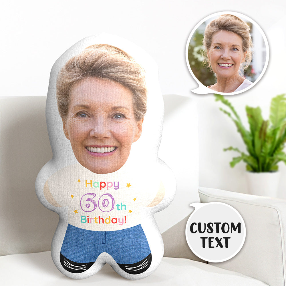 Custom Face Pillow Birthday Minime Throw Pillow Custom Text Personalized Birthday Gifts - MyFaceTshirt
